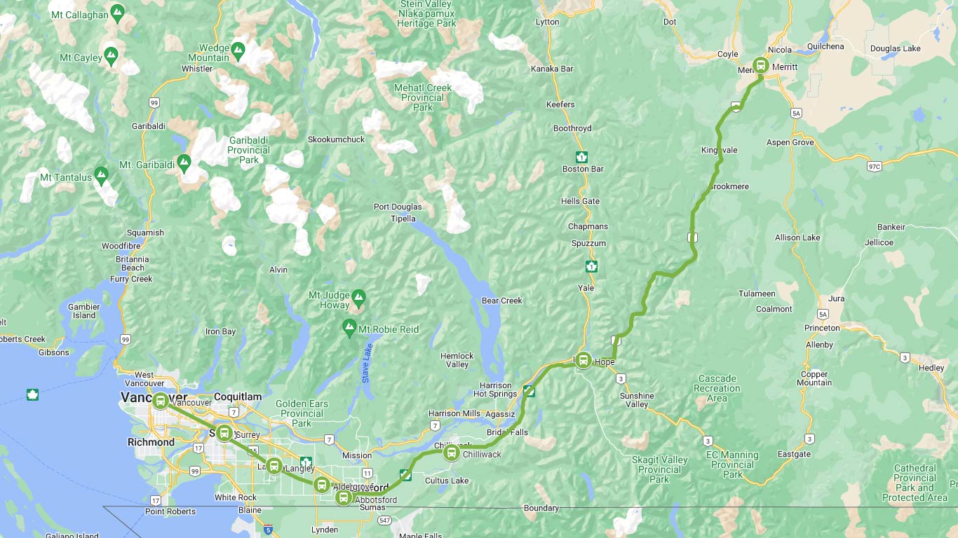 Vancouver to Merritt - Ebus